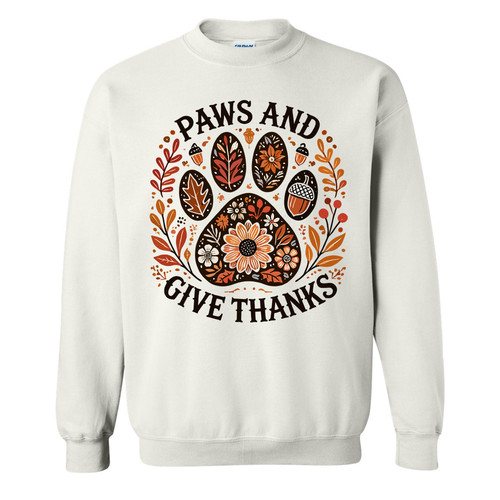 tscpawgivethanks3001 Gildan 18000 White Front High.jpg