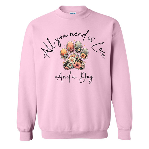 tscneedlovepawsw blk Gildan 18000 Light Pink Front High.jpg