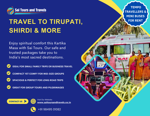 Safe travel, devotional energy and comfortable rides await book your trip now.