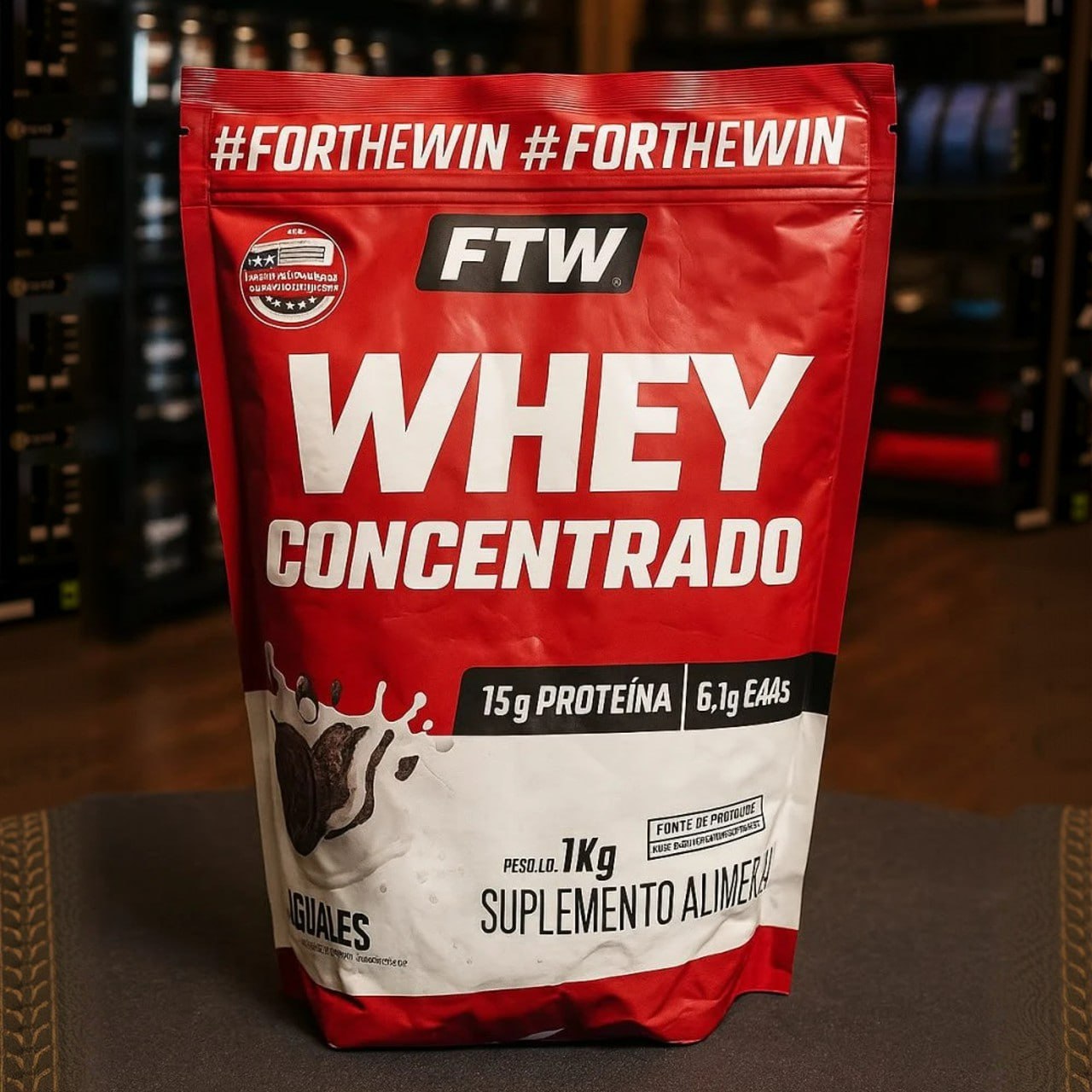Whey Concentrado Refil 1kg Sabor Cookies – Ftw
