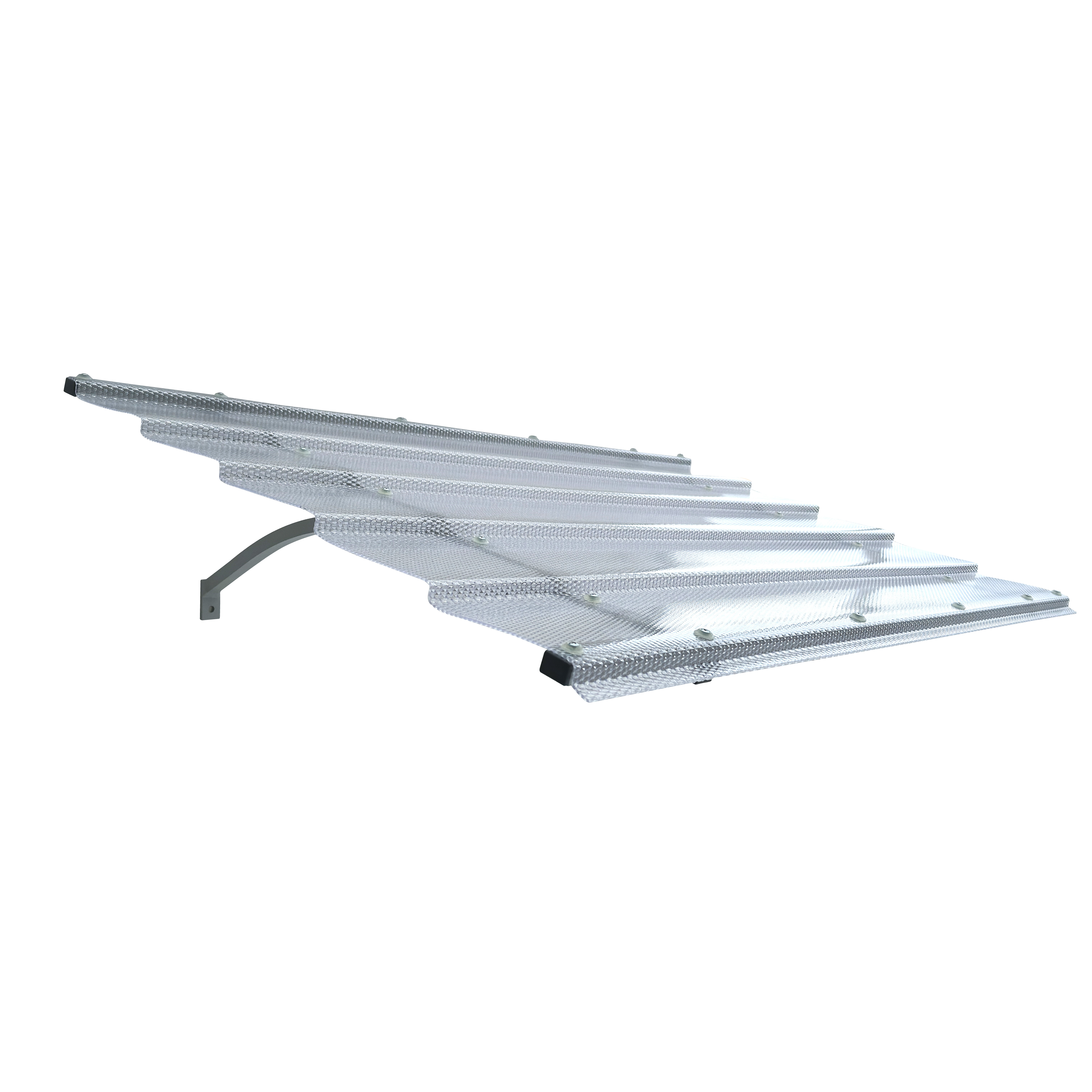 Tettoia con telaio in alluminio STARKEDACH DIAMONDS Straight T-150 7035 con rivestimento monolitico in policarbonato