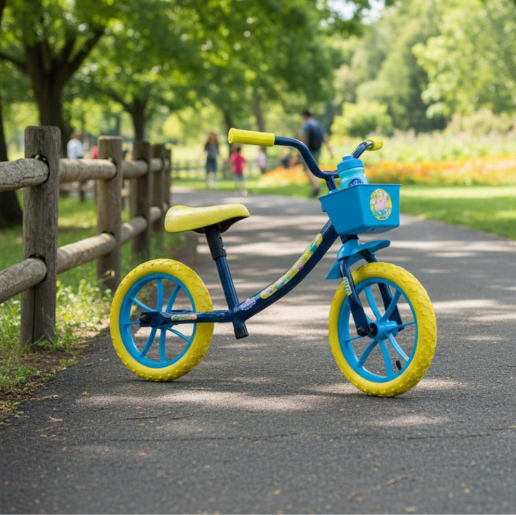 Verden Bicicleta de Equlibrio Balance Peppa George Azul com cestinha
