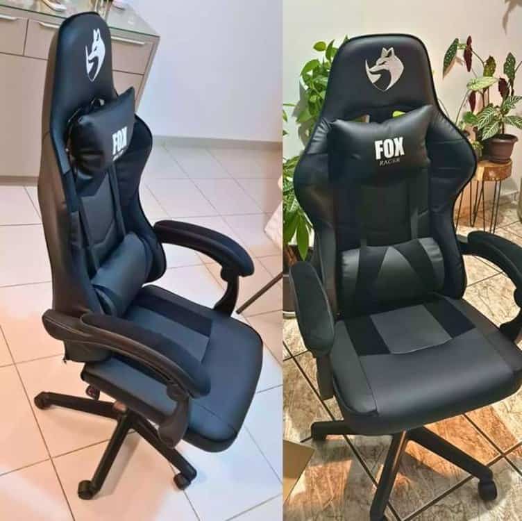 Cadeira Gamer Fox Racer Nordic Encosto Ajustavel – Preta Cor Preto Material do estofamento Couro sintético