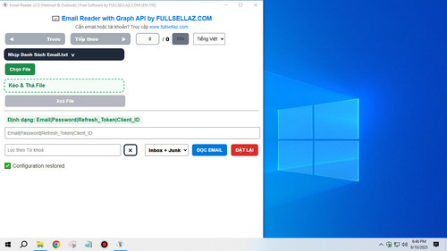 Email Reader v2.0 - Vietnamese UI