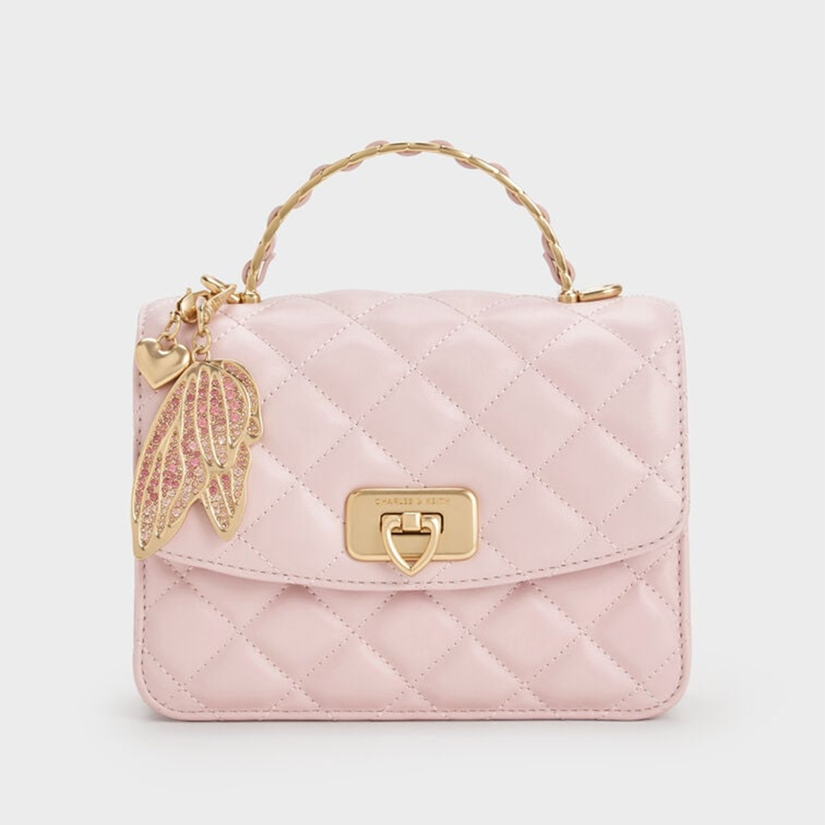 Túi xách phom chữ nhật Cressida Quilted - Màu Hồng