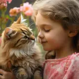little girl her cat adorable cuteness 802234 9687