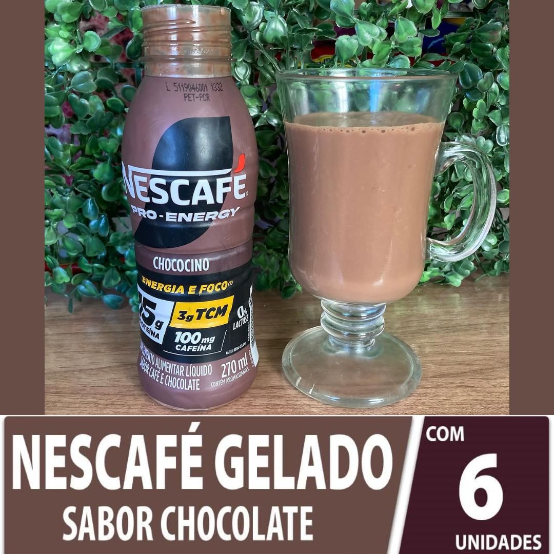 Suplemento Alimentar UHT Nescafé Pro-Energy Chococino 15g proteína 270ml – Pack com 6 unidades Suplemento Alimentar UHT Nescafé Pro-Energy Chococino 15g proteína 270ml – Pack com 6 unidades
