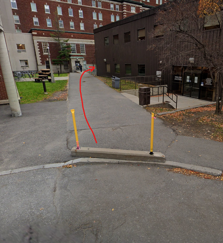 Civic Main Entrance path pass Parkdale to Loeb Building.png