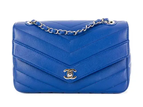 Chanel Flap Bag Cobalt Blue Chevron 3.webp
