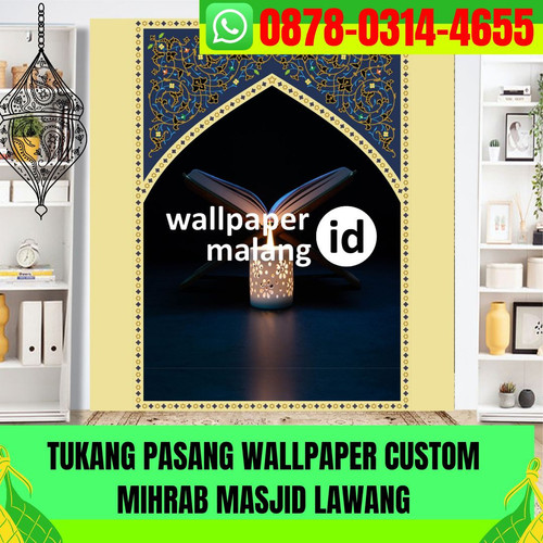Tukang pasang wallpaper custom mihrab masjid lawang.jpg