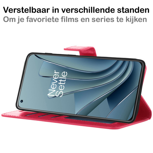 OnePlus 10 Pro Bookcase donker roze H(3).jpg