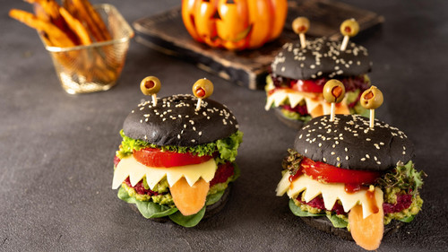 Scary Monster Bison Burgers For A Fun Halloween Dinner.jpg
