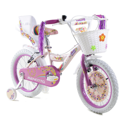 Bicicleta BENOTTO Cross FLOWER POWER R16 1V Nia Frenos rdquoVrdquo Acero Rosa PastelRosa Aperlado Ta.jpg