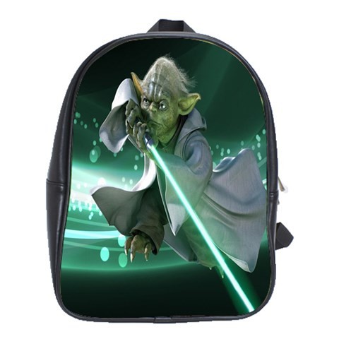 BAG00684 Backpack School Bag Yoda Star Wars Legendary Jedi Master Battle Sword Movie Animation.jpg