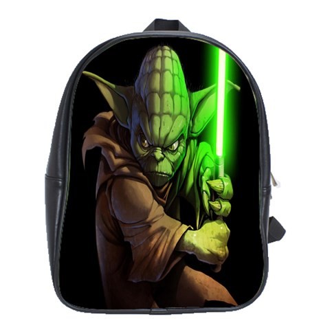 BAG00685 Backpack School Bag Yoda Star Wars Legendary Jedi Master With Green Light Battle Sword.jpg