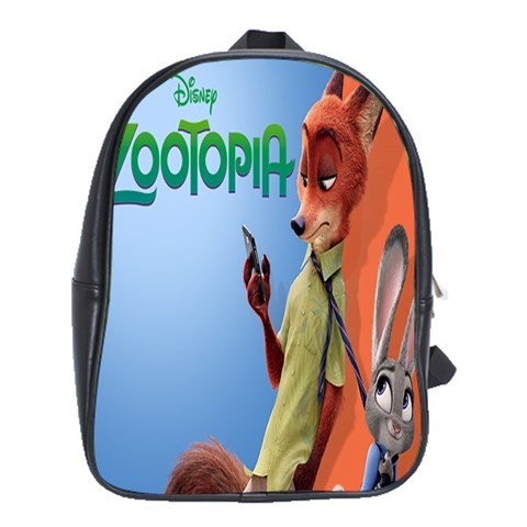 BAG00689 Backpack School Bag Zootopia Disney Movie Nick & Judy The Animation Rabbits Anime.jpg