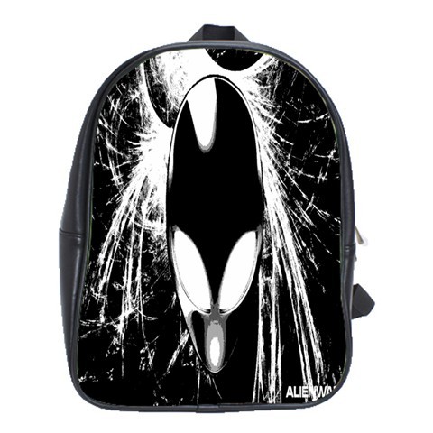 BAG00701 Backpack School Bag Alienware Logo Black And White American Computer Hardware Game.jpg