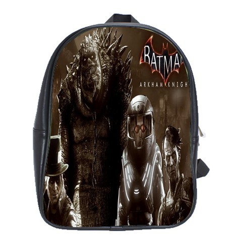 BAG00728 Backpack School Bag Batman Arkham Knight Black Monsters Heroes Movie Design Animation.jpg
