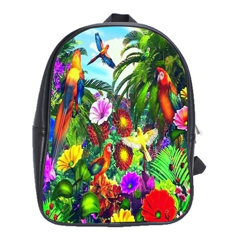 BAG00737 Backpack School Bag Beautiful Butterfly And Bird Nature Design Game Animation Fantasy.jpg