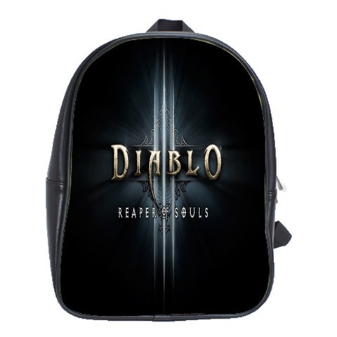 BAG00775 Backpack School Bag Diablo Logo Black Design Heroes War Video Game Animation Fantasy.jpg