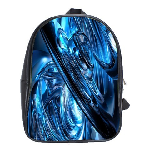 BAG00746 Backpack School Bag Blue Abstract Design With Water Circle Animation Fantasy.jpg