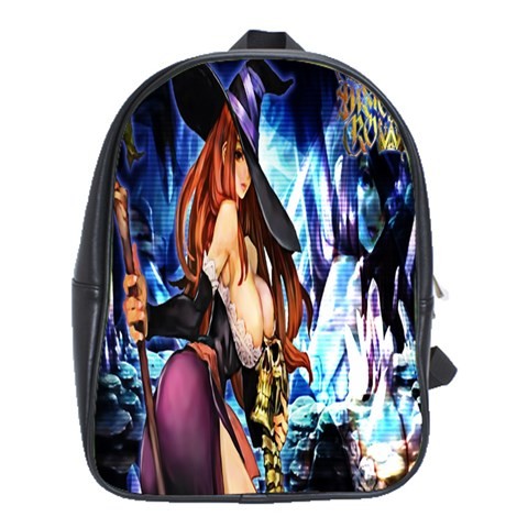 BAG00767 Backpack School Bag Cute Dragon Crown In Dark Sexy Girl Witch Animation Fantasy Gaming.jpg