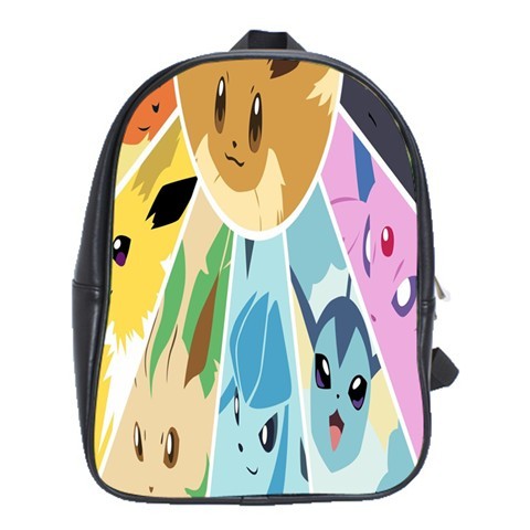 BAG00786 Backpack School Bag Eevee Evolutions Pokemon Go Movie Animation Cute Funny Game Fantasy.jpg