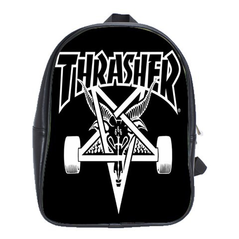 BAG00744 Backpack School Bag Black Skateboard Megazine Fashion Design Thrasher Logo Game Anime.jpg
