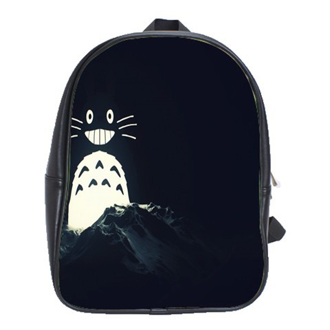 BAG02393 Backpack School Bag My Neighbor Totoro Cartoon Anime Friendships Movie In Dark Design.jpg