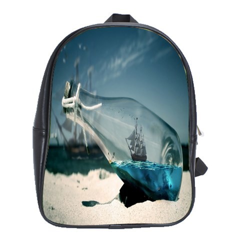 BAG02433 Backpack School Bag Pirates Of The Caribbean Ship In The Bottle With Nature Blue Beach.jpg