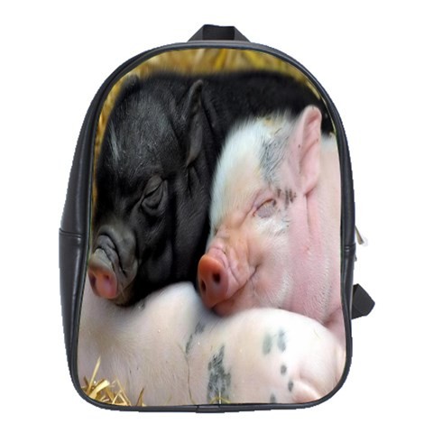 BAG02430 Backpack School Bag Pig Baby Pigs Cute Funny Animal Nature Design Animation Video Game.jpg