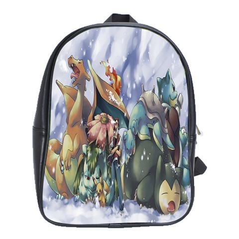 BAG02436 Backpack School Bag Pokemon In Snow Animation Fantasy Cute Design.jpg