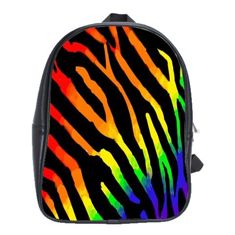 BAG02449 Backpack School Bag Rainbow Zebra In Beautiful Abstract Art Nature Anime Fantasy Design.jpg
