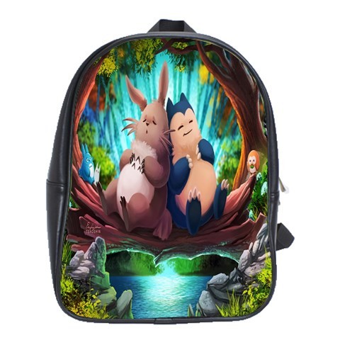 BAG02480 Backpack School Bag Snorlax And Kirby Pokemon Sun And Moon Cartoon Animation Fantasy.jpg
