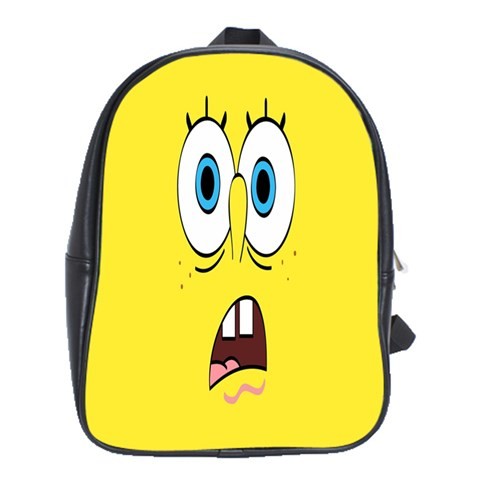 BAG02528 Backpack School Bag The Spongebob Squarepants Face Bikini Bottom Movie Cute Cartoon Anime.jpg