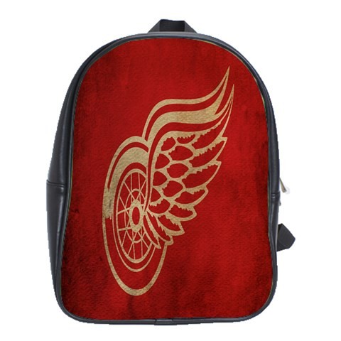 BAG02514 Backpack School Bag The Detroit Red Wings Logo Ice Hockey Sports Team Michigan Fantasy.jpg
