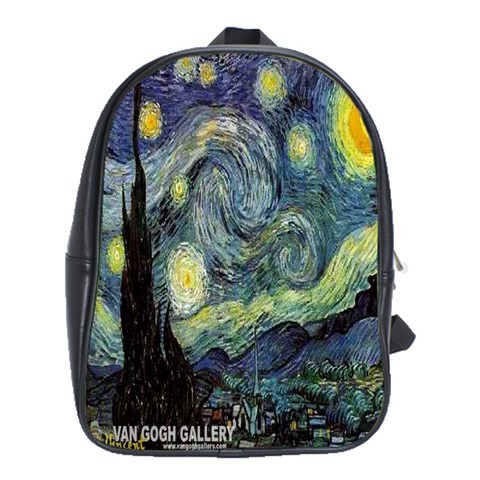 BAG02530 Backpack School Bag The Starry Night Painter Vincent Van Gogh Dutch Post Impressionist.jpg