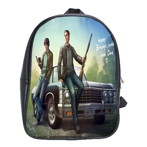 BAG02498 Backpack School Bag Supernatural American Horror Movie The Brothers Dean And Sam Winchester.jpg