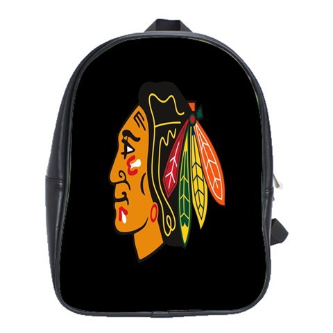 BAG01705 Backpack School Bag The Chicago Blackhawks Logo Professional Ice Hockey Team Sports Game.jpg