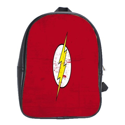 BAG01709 Backpack School Bag The Flash Logo In Elegant Red Design Superheroes Animation Movie.jpg
