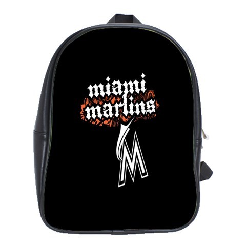 BAG01721 Backpack School Bag The Miami Marlins Logo New American Baseball Team Sports Editions.jpg
