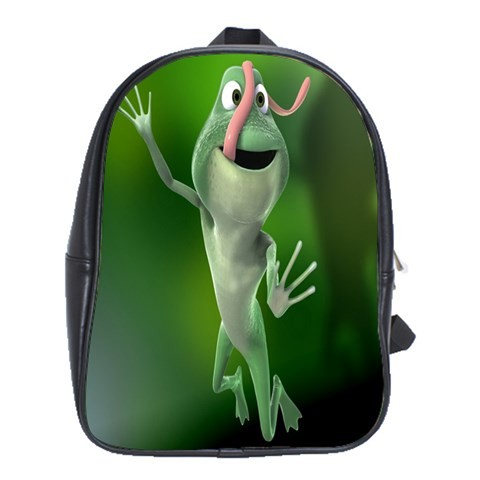 BAG02331 Backpack School Bag Frog Cute Funny Animal Editions In Nature Green Design Anime Fantasy.jpg