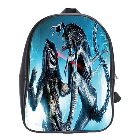 BAG01745 Backpack School Bag Alien VS Predator Battle Thriller Action Movie Horror Anime Fantasy.jpg