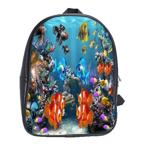 BAG02313 Backpack School Bag Fish Beautiful Nature Rainbow Clown Fish Animation Design Fantasy.jpg