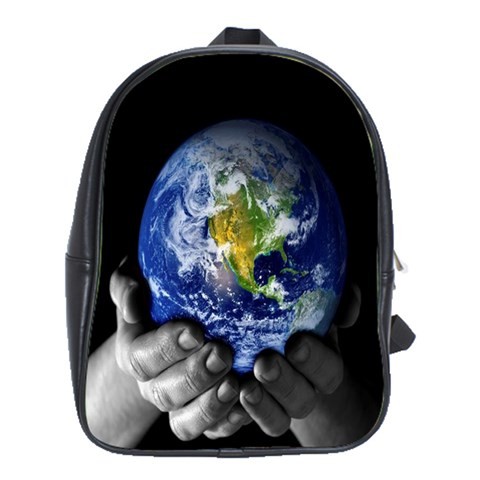 BAG02303 Backpack School Bag Earth In Hands Beautiful Nature Galaxy Design Animation Game Fantasy.jpg