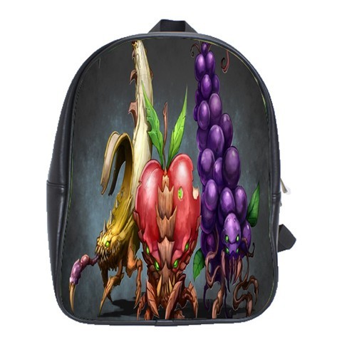 BAG02334 Backpack School Bag Fruits Anime Nature Apple Banana Grape Fruits Animation Game Fantasy.jpg