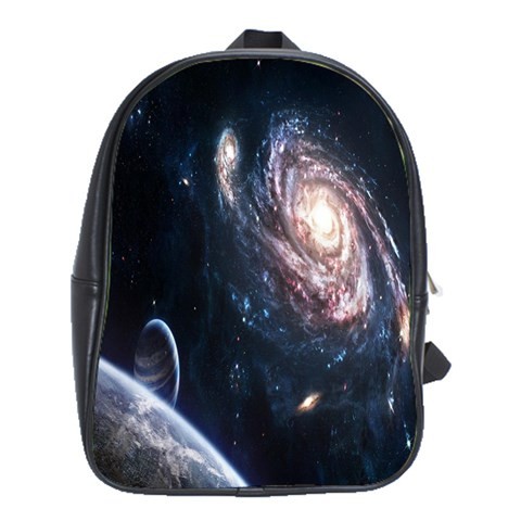 BAG02337 Backpack School Bag Galaxy Beautiful Nature Space Editions In Earth Moon And Planet Design.jpg