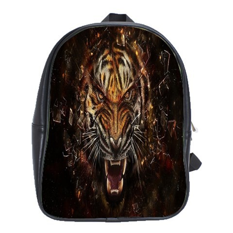 BAG02533 Backpack School Bag Tiger Face Wild Animal In Fragile Glasses Nature Game Fantasy Anime.jpg