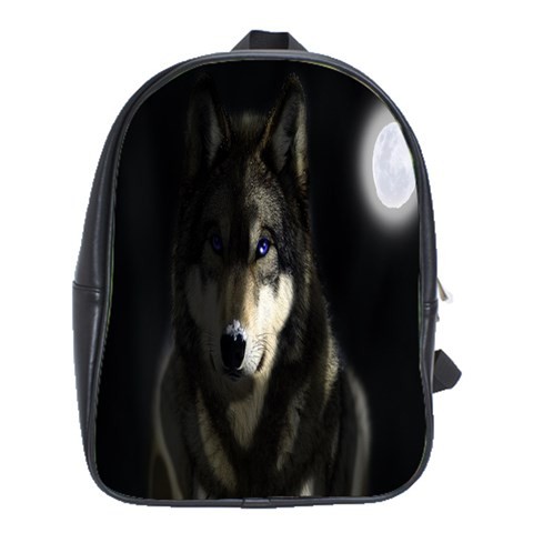 BAG02556 Backpack School Bag Wolf Moon Wild Animal Jungle With Dark Night Moon Design Game Anime.jpg