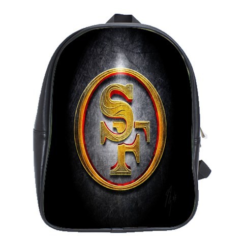 BAG02577 Backpack School Bag San Francisco 49ers Logo Popular American Football Team Dark Design.jpg